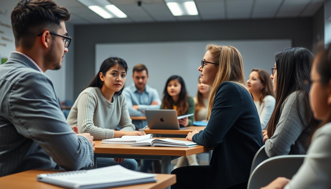 Students collaborating in study space